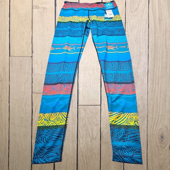 Pelagic Swim Leggings Womens Large Oceanflex Sancho Outdoors‎ Yoga Fishing Kayak - Picture 1 of 9